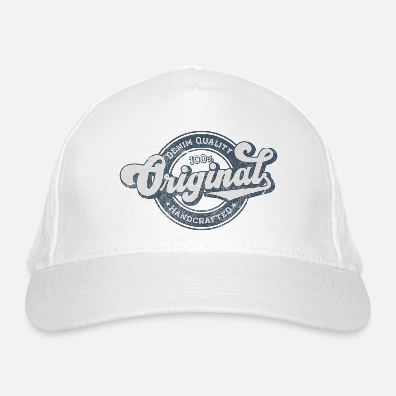 Denim original de qualité rétro vintage bleu Casquette classique bio