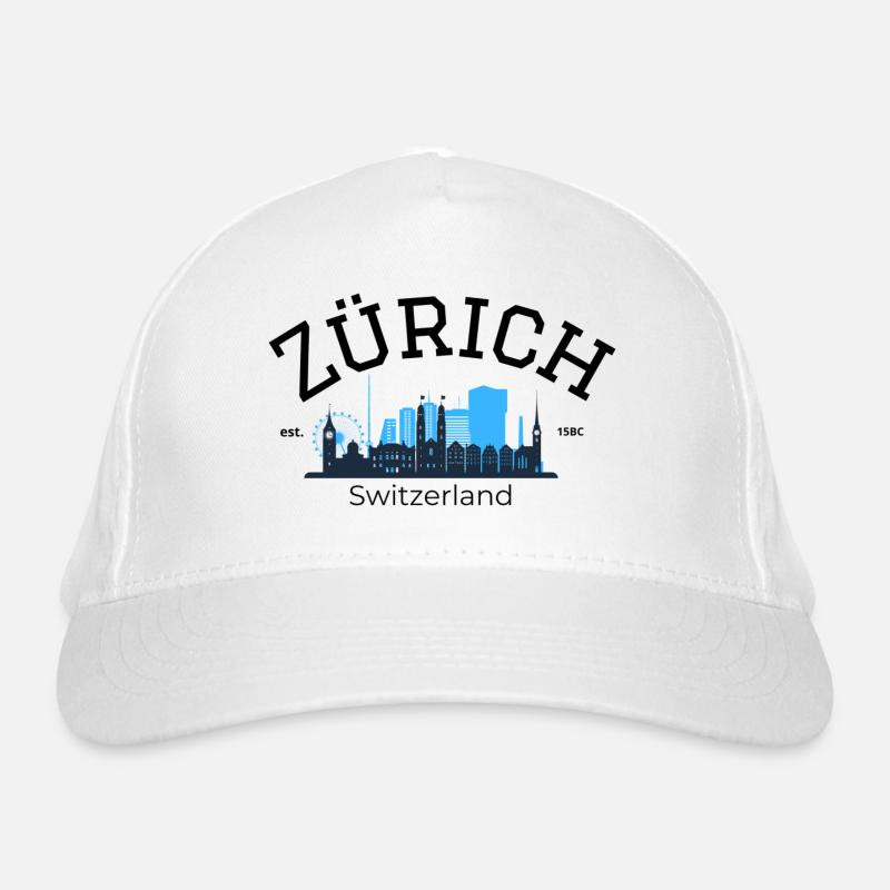Silhouette de la ligne d’horizon de Zurich Casquette classique bio