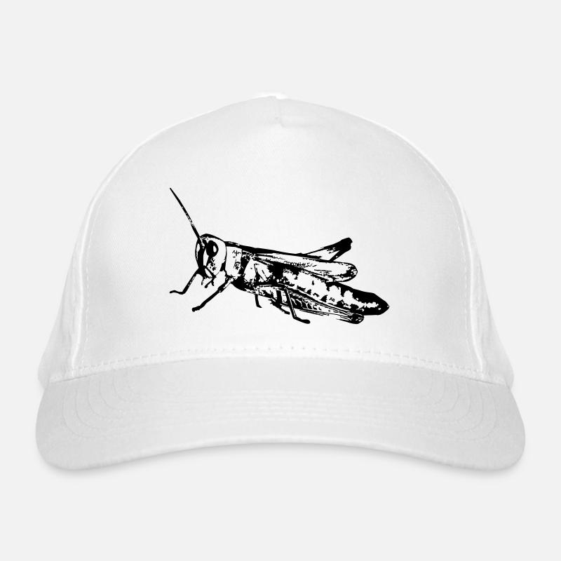 Grasshopper / Grashüpfer - Bio-Baseballkappe - Weiß