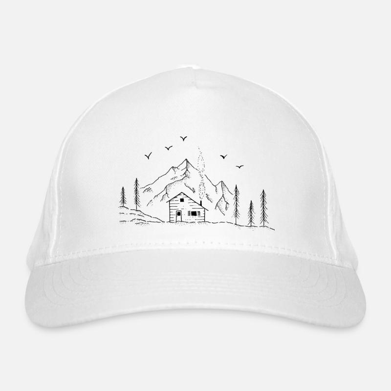 Berghütte Bio-Baseballkappe
