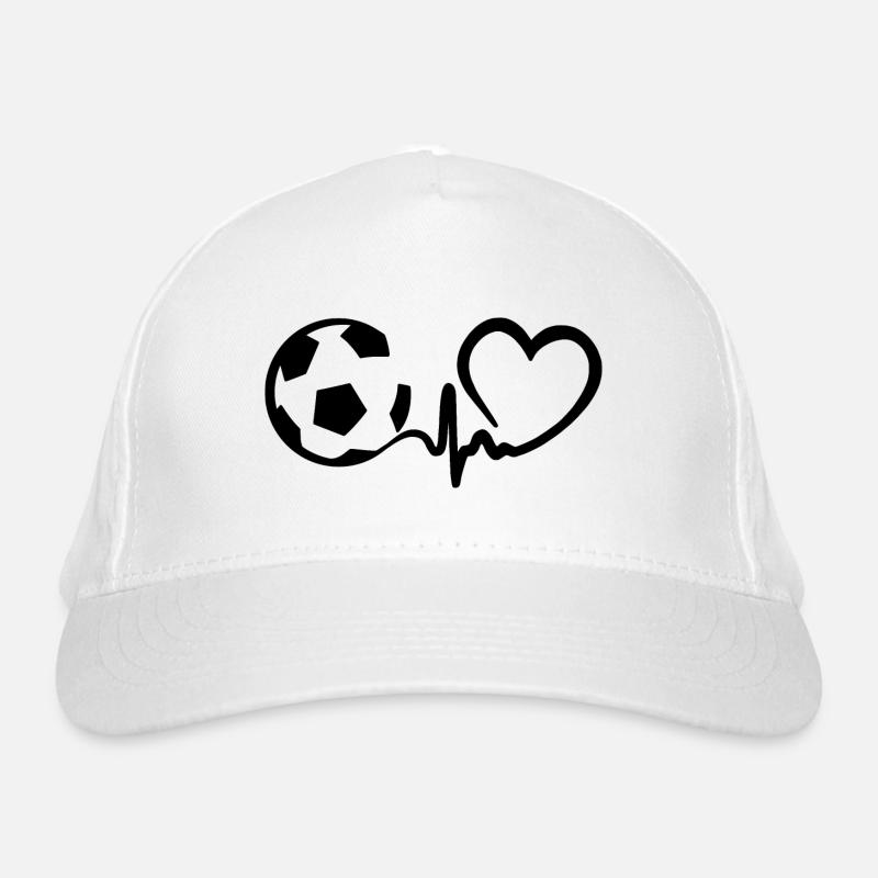 Fußball Herzschlag Bio-Baseballkappe
