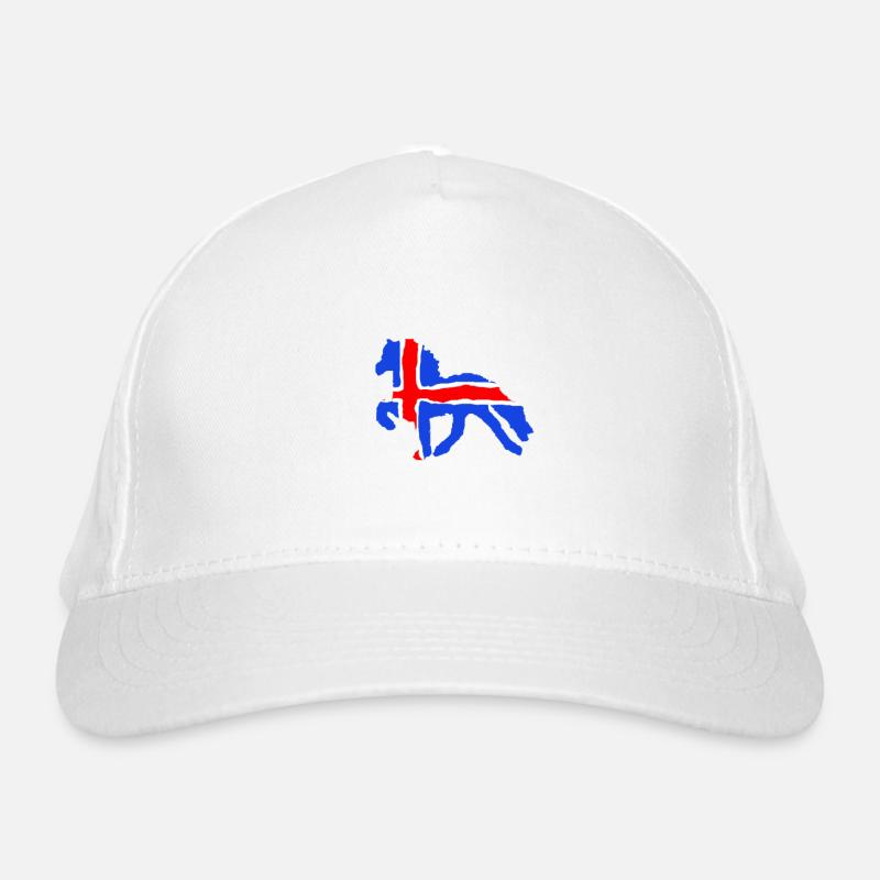 Isländer+Flagge Bio-Baseballkappe