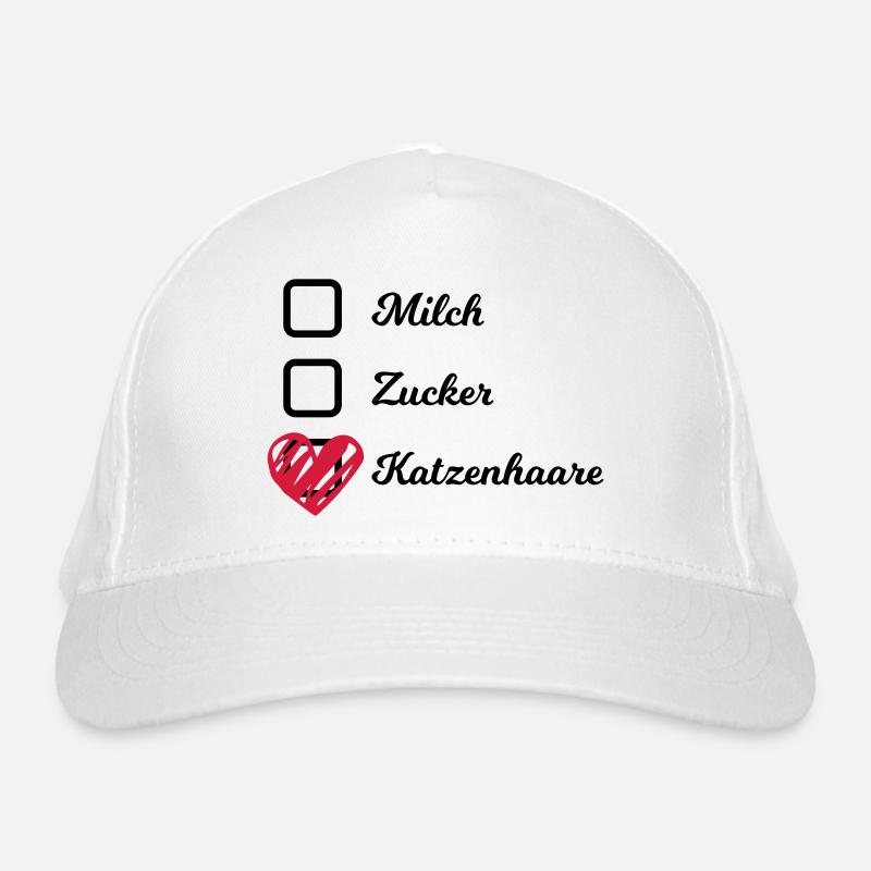 Mlich Zucker Katzenhaare Kaffee Becher Kater Bio-Baseballkappe