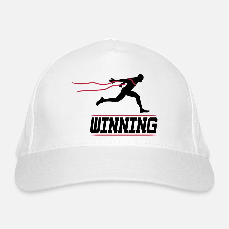 running runner winning 2c I Organic Baseball Cap