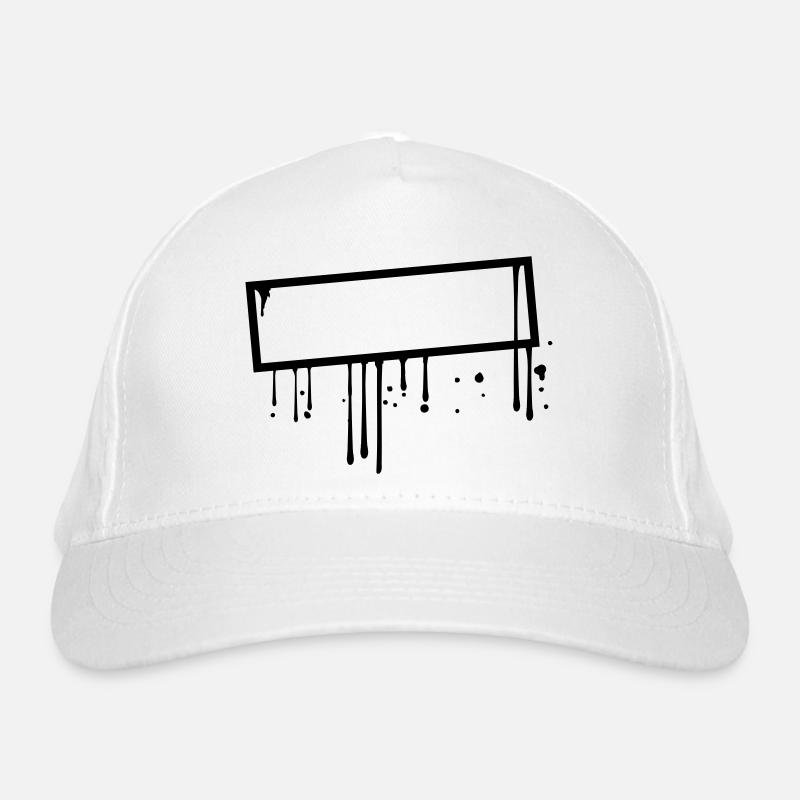 cool frame sign graffiti stamp drop border Organic Baseball Cap