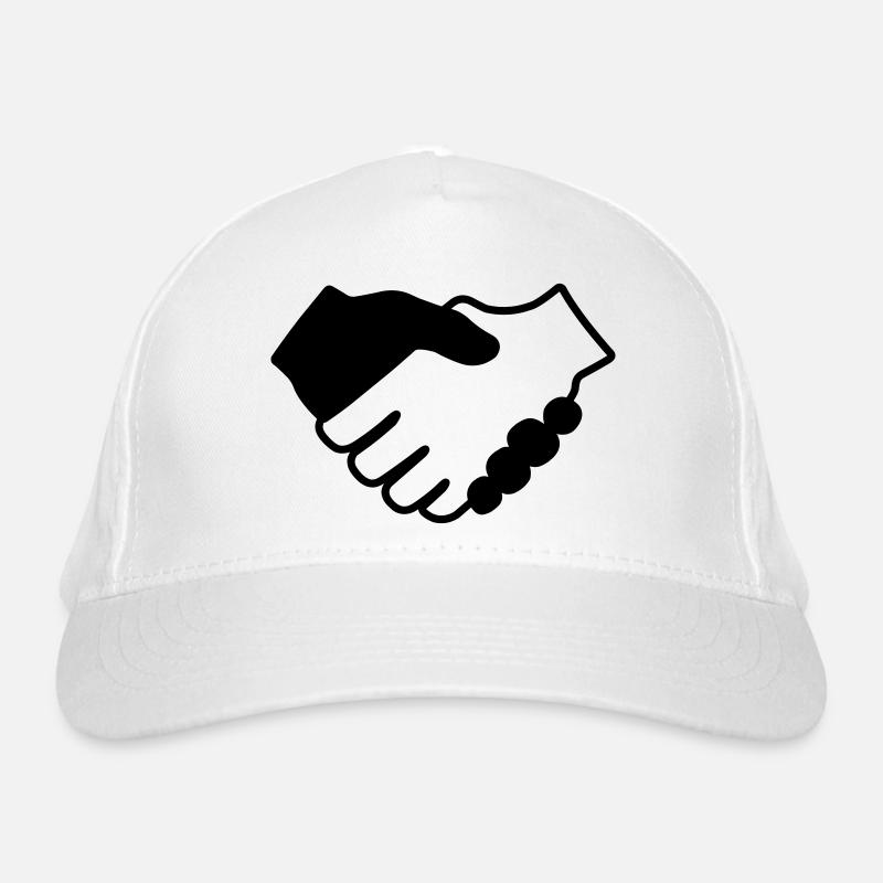 Hands black and white Organic Baseball Cap