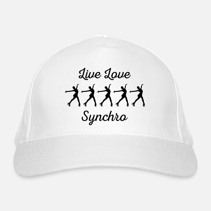 Synchronized Ice Skating Figure Skater Skate Mom Organic Baseball Cap