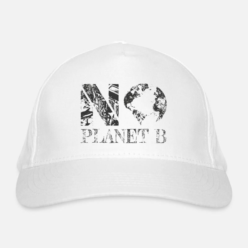 no planet B dark grey Organic Baseball Cap
