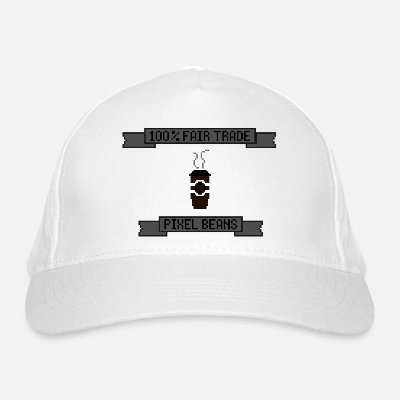 8-Bit Retro Coffee Bio-Baseballkappe