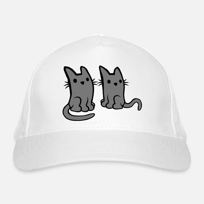2 Cat Friends Team Organic Baseball Cap