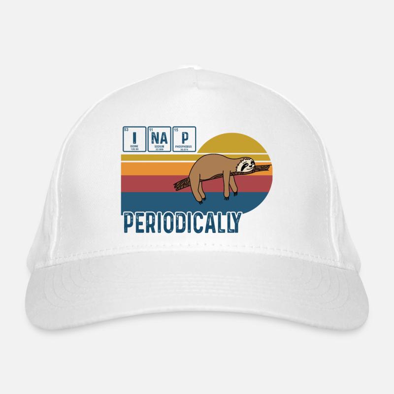 I Nap Periodically Vintage Funny Science Sloth Organic Baseball Cap
