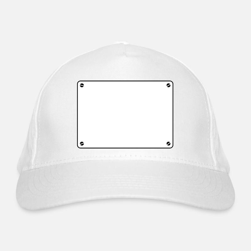 Plaque bouclier blanc Casquette classique bio