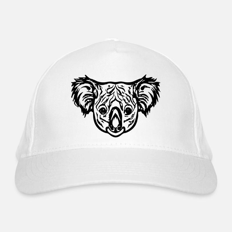 Koalabär Illustration Koala Bär Kopf Geschenkidee Bio-Baseballkappe
