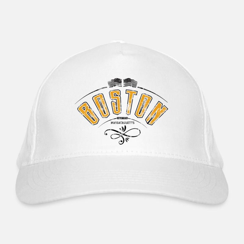 Boston grunge effect Organic Baseball Cap