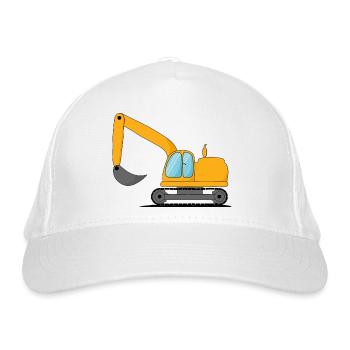 Bagger Kinder - Bio-Baseballkappe - Weiß - Vorne