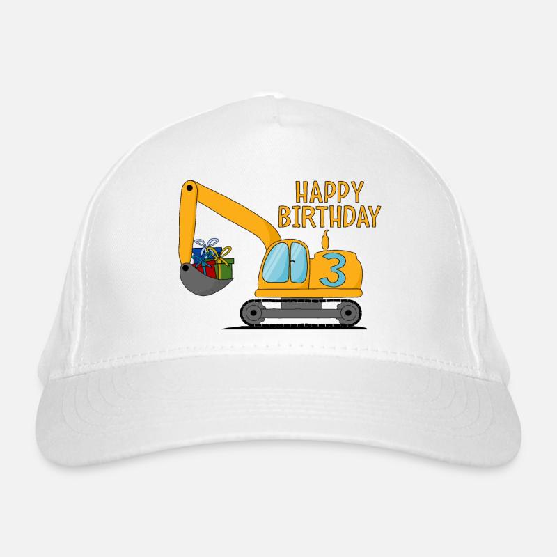 Bagger Kinder Happy Birthday 3 Bio-Baseballkappe