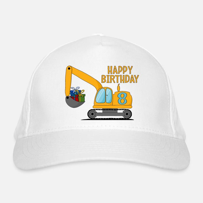 Bagger Kinder Happy Birthday 8 Bio-Baseballkappe