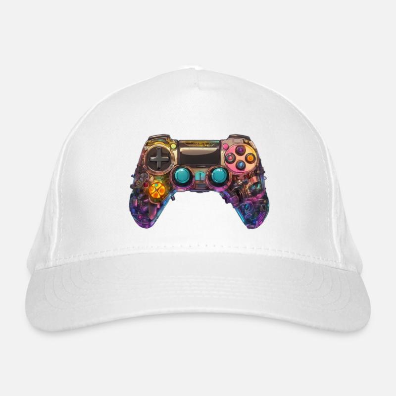 FusionX EvoGrip // Gaming Controller Art - Bio-Baseballkappe - Weiß