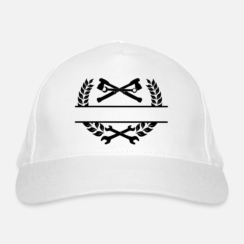 Mechanic logo garage Organic Baseball Cap