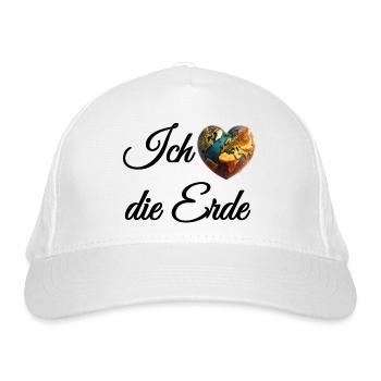 J’aime la terre - Casquette classique bio - blanc - Devant
