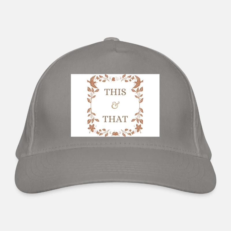 This & That Text in Nature Decorative Border Organic Baseball Cap