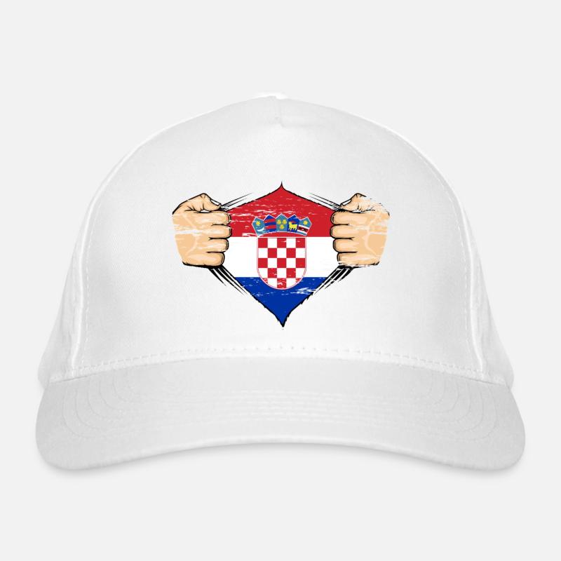 Drapeau de la Croatie utilisé Casquette classique bio
