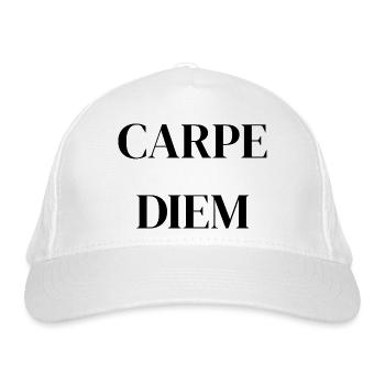Carpe Diem – Citation latine classique - Casquette classique bio - blanc - Devant