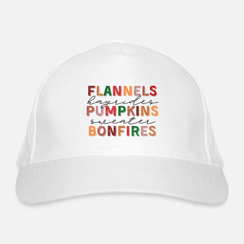 🍂 Flannels, Pumpkins & Bonfires – Fall Vibes  Bio-Baseballkappe