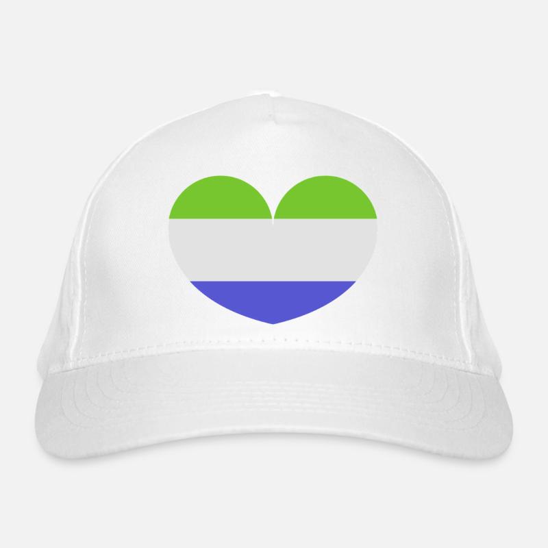 Sierra Leone Herzflagge Bio-Baseballkappe