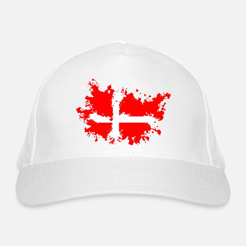 Drapeau éclaboussé du Danemark Casquette classique bio