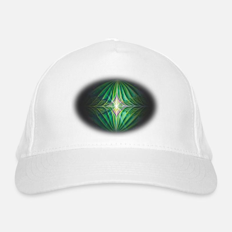 Symmetrical Leaf Art | Botanical Abstract Design Organic Baseball Cap