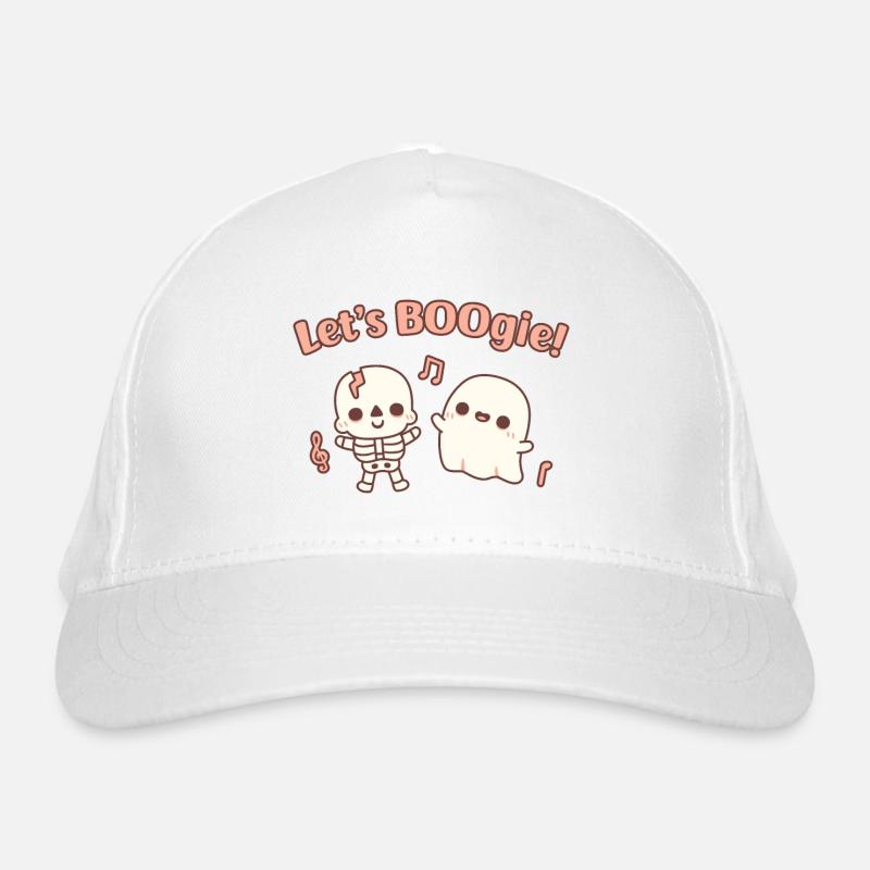 Cute Dancing Skeleton And Ghost Lets Boogie Funny Casquette classique bio