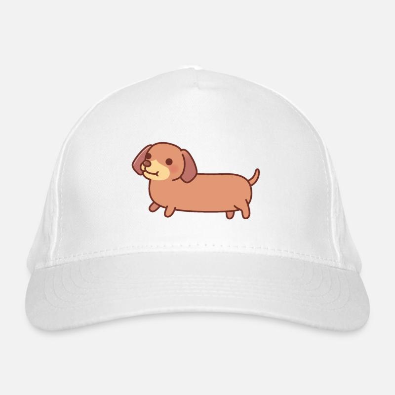 Chiot mignon teckel Casquette classique bio