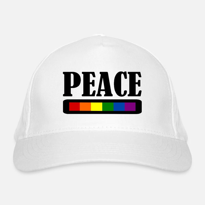 Peace Peacezeichen Bio-Baseballkappe