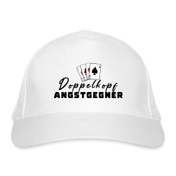 Doppelkopf Angstgegner - Bio-Baseballkappe - Weiß - Vorne