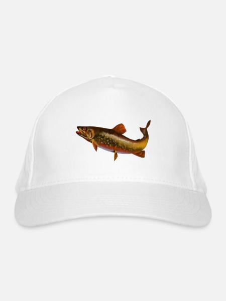 Fisch - Bio-Baseballkappe - Weiß