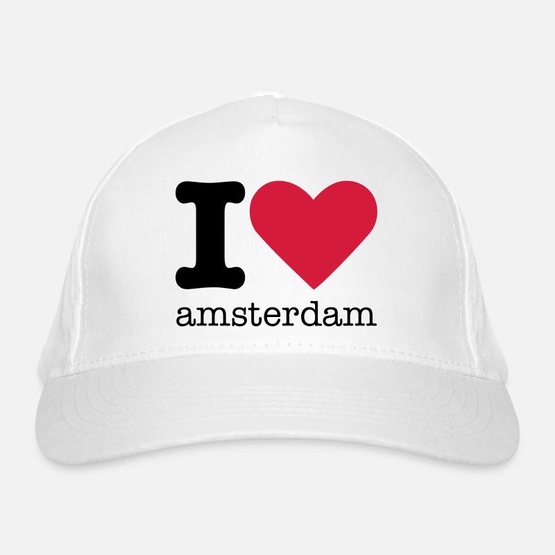 I Love Amsterdam Organic Baseball Cap
