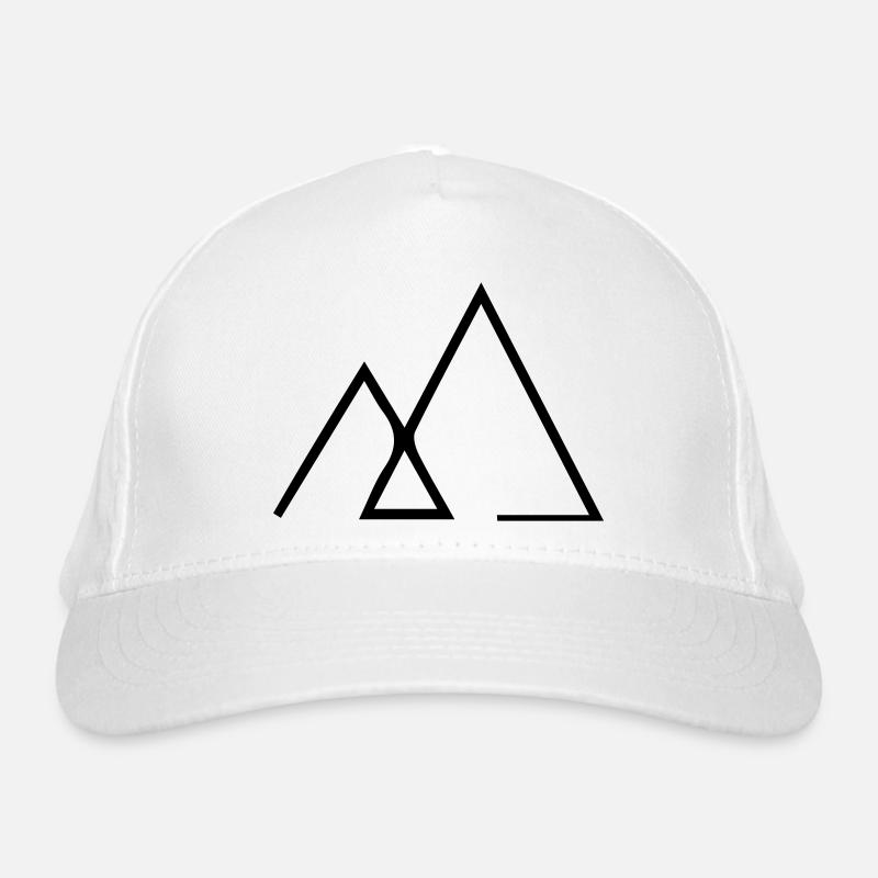 Symbol logo mountain - Organic Baseball Cap - white