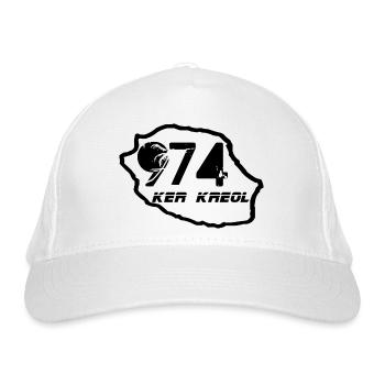 Carte de la Réunion 974 - Casquette classique bio - blanc - Devant