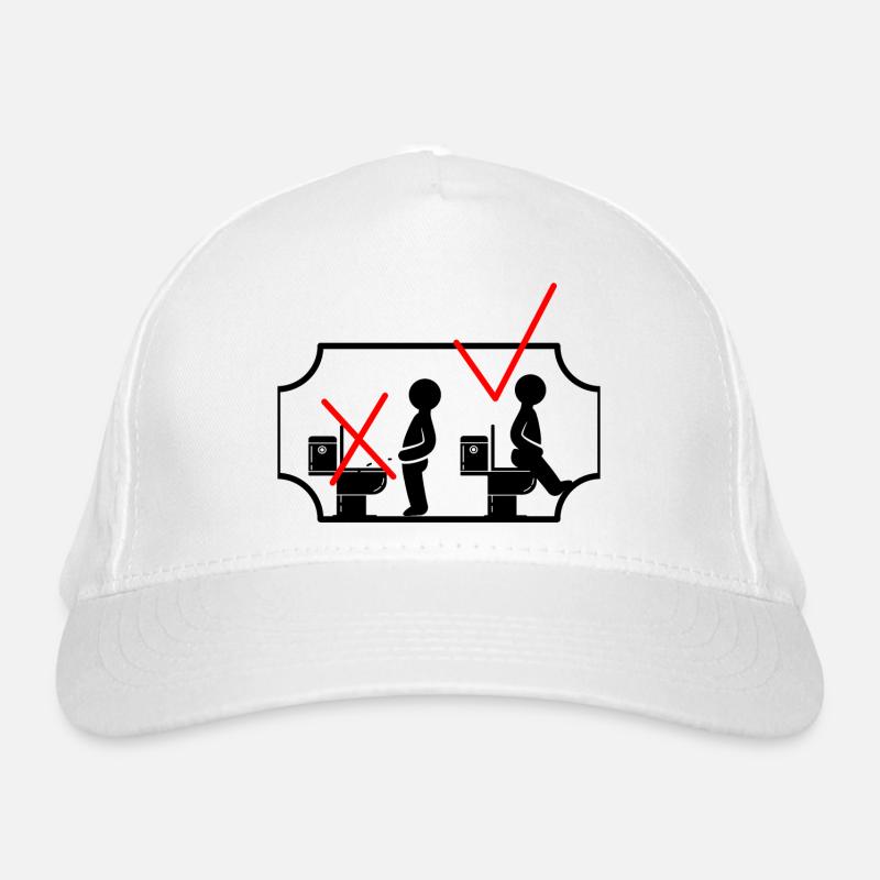 WC Aufkleber Bio-Baseballkappe