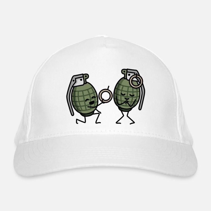 Hand Grenade Marriage Proposal Couples Army Ring Engaged Organic Baseball Cap