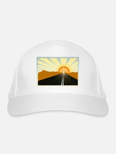 Sunset - Bio-Baseballkappe - Weiß