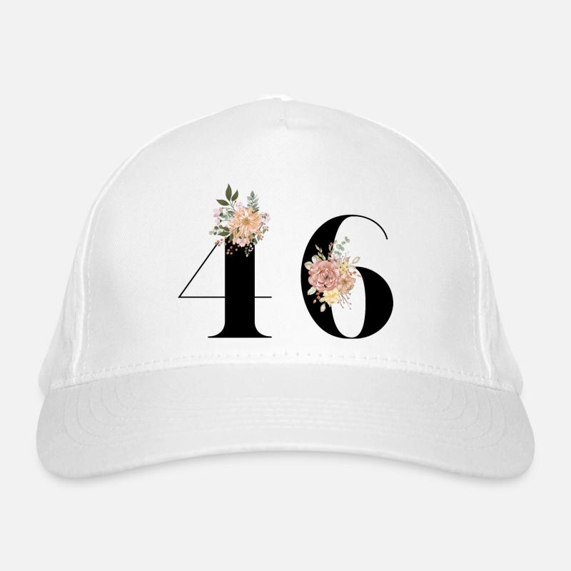 46e anniversaire fleuris (Cadeau de 46 ans) Casquette classique bio