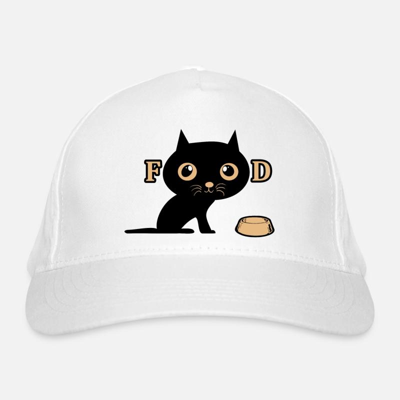 Süße Katze hat Hunger Bio-Baseballkappe