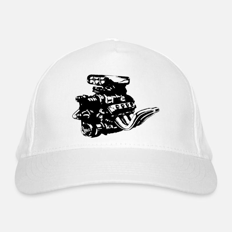 V8 engine Organic Baseball Cap