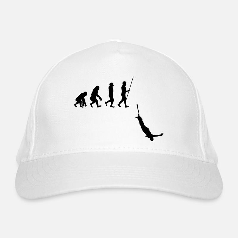Bungee Jumping Evolution Sport Fun Organic Baseball Cap