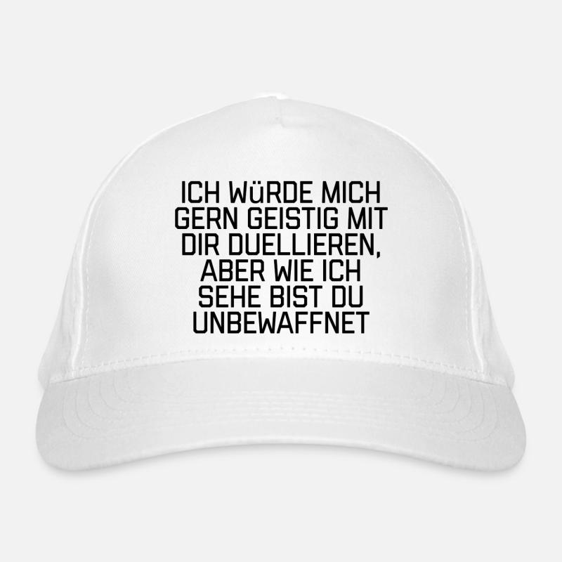 T-Shirt "geistig duellieren" Bio-Baseballkappe