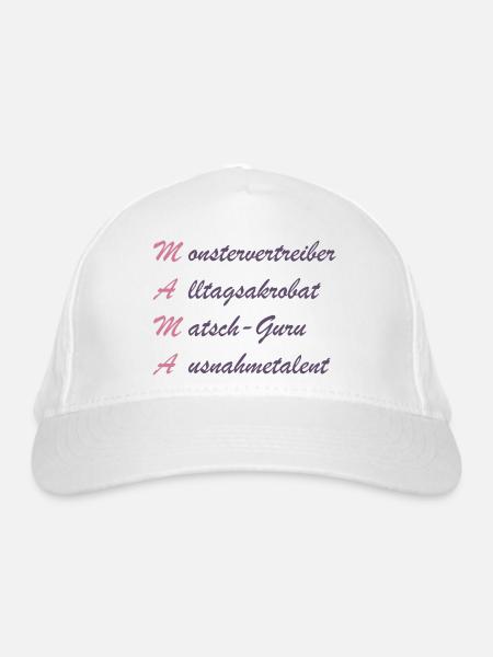 Mama ist die Größte! - Bio-Baseballkappe - Weiß