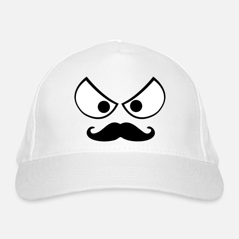 Augen mit Bart Design Bio-Baseballkappe