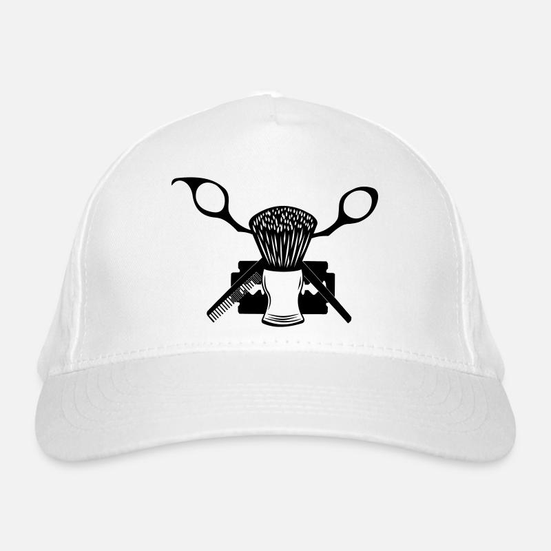 scissors shaving brush, razor blade Organic Baseball Cap